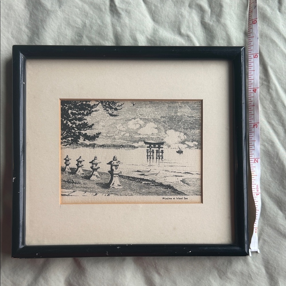 Japanese art  "Miyajima at Inland Sea".